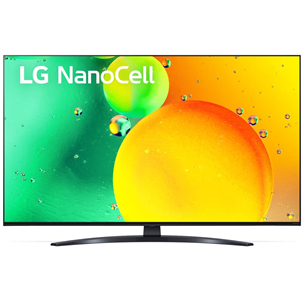 LG NANO763QA, 50'', Ultra HD, LED LCD, NanoCell, central stand, black - TV 50NANO763QA.AEU