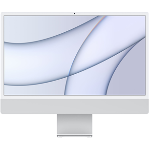 Apple iMac 24" (2021), M1 8C/7C, 16 GB, 512 GB, SWE, hõbedane - Kõik-ühes lauaarvuti Z13K0044L