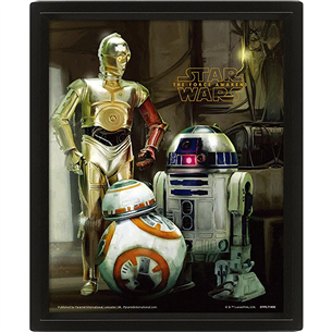 Star Wars Droids, 20x25 cm, 3D - Wall art