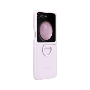 Samsung Silicone Case with Ring, Galaxy Flip5, lavender - Case