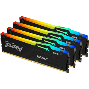 Kingston RAM Fury Beast 64GB DDR5-6000 Kit4 RGB - RAM mälu KF560C40BBAK4-64