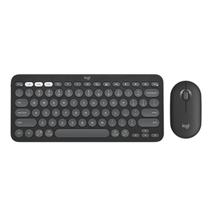 Logitech Pebble 2 Combo, US, must - Juhtmevaba klaviatuur ja hiir 920-012239