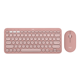 Logitech Pebble 2 Combo, US, roosa - Juhtmevaba klaviatuur ja hiir 920-012241
