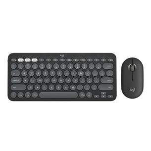 Logitech Pebble 2 Combo for Mac, US, must - Juhtmevaba klaviatuur ja hiir 920-012244