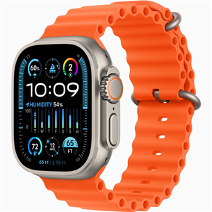 Apple Watch Ultra 2, 49 mm, Ocean Band, oranž - Nutikell MREH3EL/A