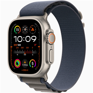Apple Watch Ultra 2, 49 мм, Alpine Loop, Small, синий - Смарт-часы MREK3EL/A