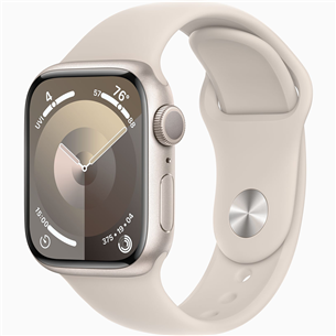 Apple Watch Series 9 GPS, 41 мм, Sport Band, S/M, бежевый - Смарт-часы MR8T3ET/A