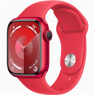 Apple Watch Series 9 GPS, 41 mm, Sport Band, S/M, punane - Nutikell MRXG3ET/A