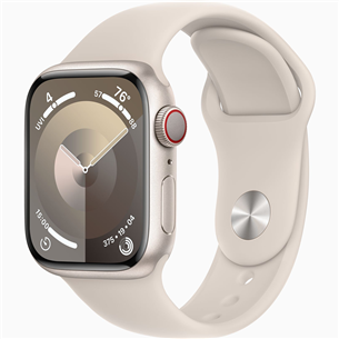 Apple Watch Series 9 GPS + Cellular, 41 mm, Sport Band, S/M, beež - Nutikell MRHN3ET/A