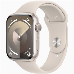 Apple Watch Series 9 GPS, 45 mm, Sport Band, M/L, starlight - Smartwatch MR973ET/A