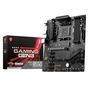 MSI, AMD B550, AM4, DDR4, ATX - Emaplaat B550GAMINGGEN3