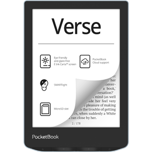 PocketBook Verse, 6", 8 GB, sinine - E-luger PB629-2-WW