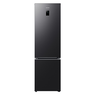 Samsung, NoFrost, 390 л, высота 203 см, матовый черный - Холодильник RB38C774DB1/EF