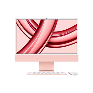 Apple iMac 24" (2023), M3 8C/10C, 8 GB, 512 GB, Touch ID, SWE, roosa - Kõik-ühes lauaarvuti MQRU3KS/A