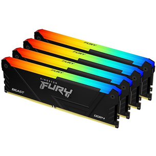 Kingston Fury Beast, 128 GB, DDR4-3200, Kit4 - RAM mälu KF432C16BB2AK4/128