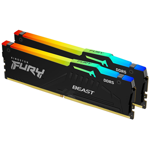 Kingston Fury Beast, 64 GB, DDR5-6000, Kit2, RGB - RAM mälu