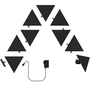Nanoleaf Shapes Black Triangles Starter Kit, 9 paneeli - Nutivalgusti stardikomplekt NL47-0102TW-9PK