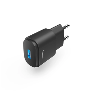 Hama Charger, 6 W, USB-A, must - Vooluadapter 00201644