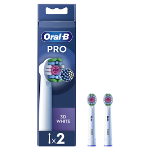 Braun Oral-B Pro 3D White, 2 tk, valge - Varuharjad EB18-2/WHITE