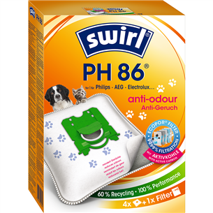 Swirl S-bag, 4 pcs - Dust bags PH86PET