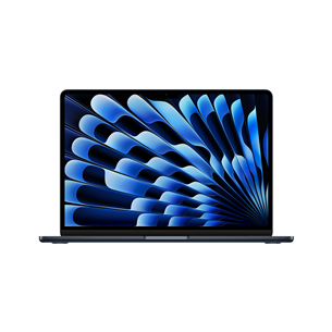Apple MacBook Air 13'' (2024), M3 8C/8C, 8 GB, 256 GB, ENG, must - Sülearvuti MRXV3ZE/A