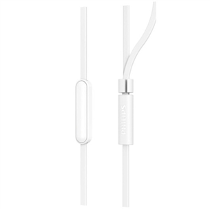 Philips TAE1105WT, 3.5 mm, white - Wired in-ear earbuds