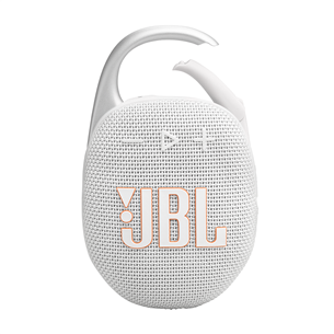 JBL Clip 5, white - Portable Wireless Speaker