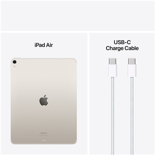 Apple iPad Air 13'' (2024), M2, 128 GB, WiFi + 5G, beež - Tahvelarvuti