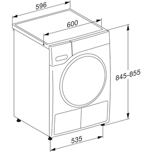 Miele, 125 Edition, 8 kg, depth 65,5 cm - Clothes dryer