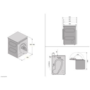Asko, 9 kg  depth 56,8 cm - Clothes dryer
