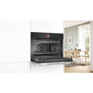Bosch, Series 8, 45 L, black - Built-in compact oven