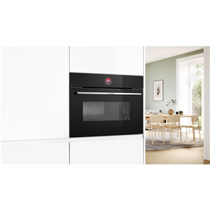 Bosch, Series 8, 45 L, black - Built-in compact oven