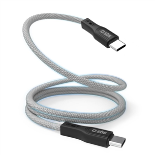 SBS USB-C - USB-C, magneetiline viimistlus, 1 m, must - Kaabel TECABLETCCMAG