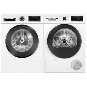 Bosch, Series 6, 9 kg + 9 kg - Washing machine + Clothes dryer WGG1440BSN+WQG242ABS
