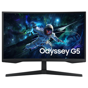 Samsung Odyssey G5 G55C, 27'', QHD 165 Гц, LED VA, изогнутый, черный - Монитор LS27CG552EUXEN