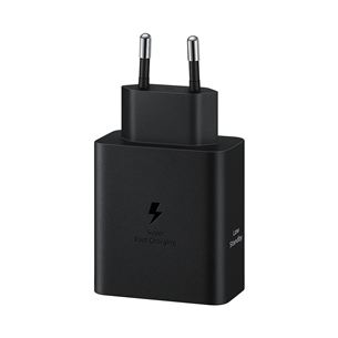 Samsung Dual USB-C, 50 W, must - Vooluadapter