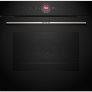 Bosch, Series 8, pyrolytic cleaning, 71 L, black - Built-in oven HBG7742B1