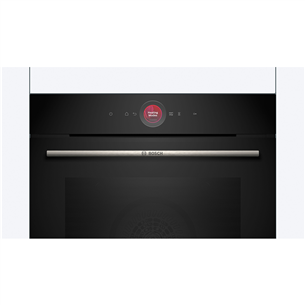 Bosch, Series 8, pyrolytic cleaning, 71 L, black - Built-in oven