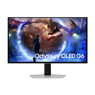 Samsung Odyssey OLED G6, 27'', 360 Hz, QHD, OLED, hõbe - Monitor LS27DG602SUXEN