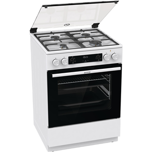 Gorenje, 71 L, width 60 cm, white - Gas cooker with electric oven