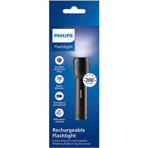 Philips Torch, 200 lm, must - Taskulamp