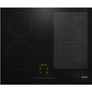 Miele, PowerFlex küpsetusala, laius 62 cm, raamita, must - Integreeritav induktsioonpliidiplaat