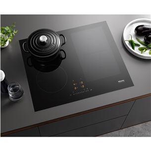 Miele, PowerFlex cooking area, width 62 cm, frameless, black - Built-in induction hob