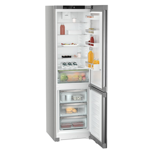 Liebherr, Pure NoFrost, 371 л, высота 202 см, серебристый - Холодильник