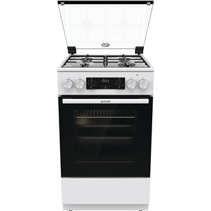 Gorenje, 62 L, width 50 cm, white - Gas cooker with electric oven