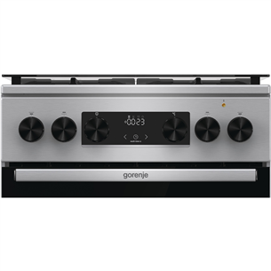 Gorenje, 70 L, width 50 cm, inox - Gas cooker with electric oven