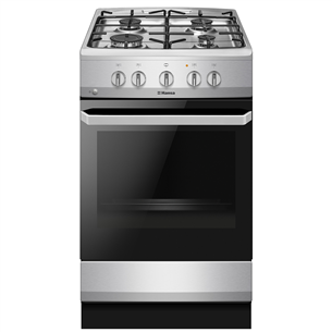 Hansa, 67 L, 50 cm, inox - Gas cooker with gas oven