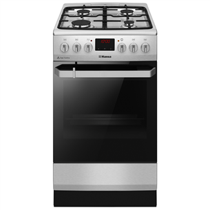 Hansa, 65 L, 50 cm, inox - Gas cooker with electric oven FCMX5825092