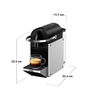 Nespresso Pixie, silver - Capsule coffee machine