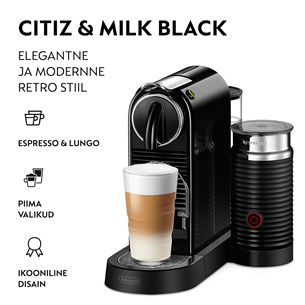 Nespresso Citiz Milk, must - Kapselkohvimasin